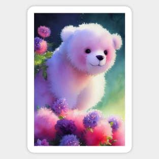 Watercolor teddy bear Sticker